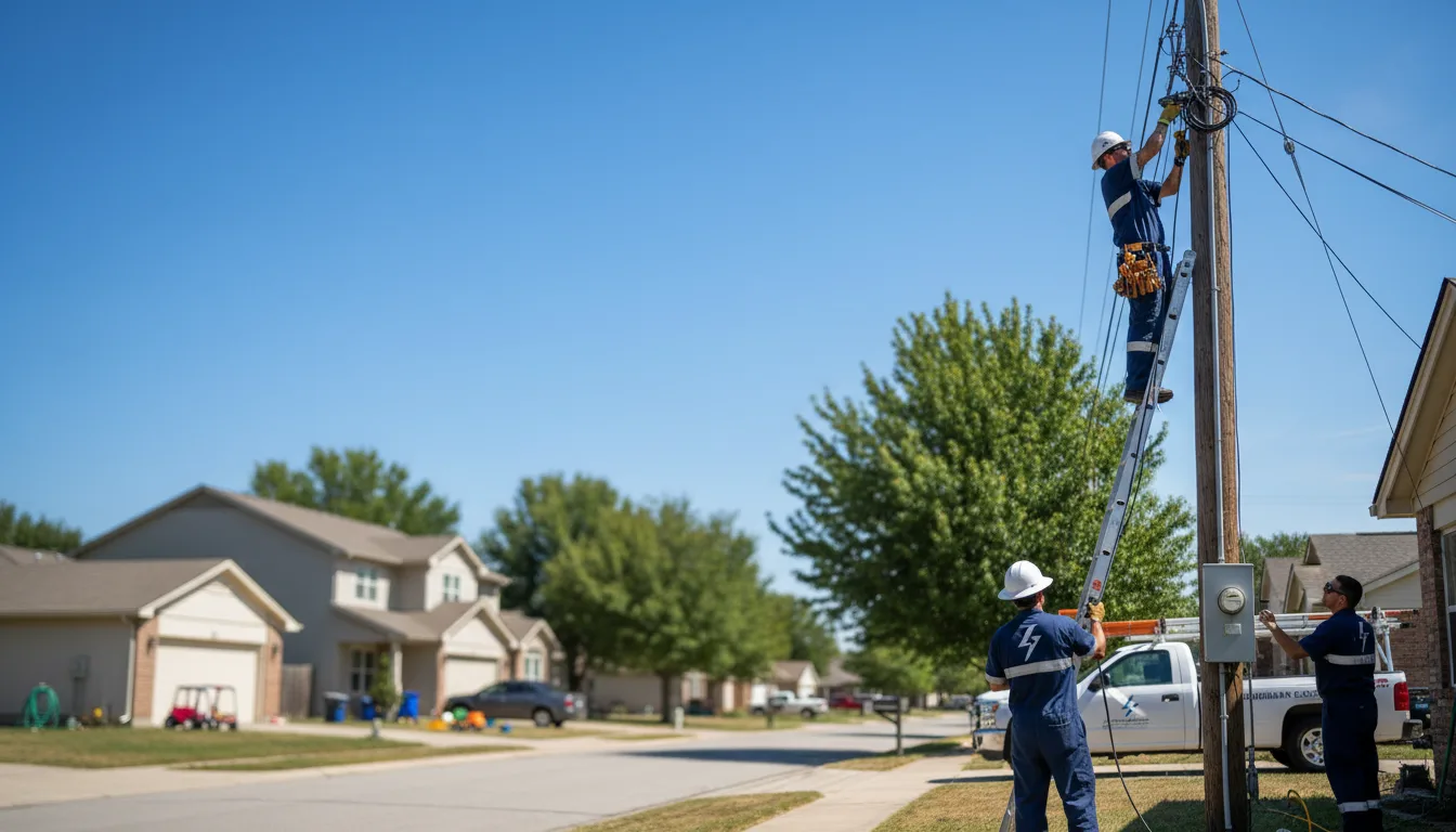Residential electrician providing installation services in De Valls Bluff, AR